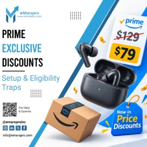 Prime Exclusive Discounts setup shown as a badged Prime price in Seller Central